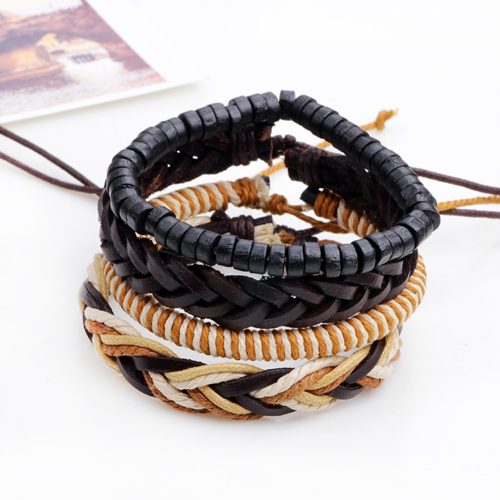 4 pieces a set Fashion Jewelry Handmade Bracelets - Picture 2 of 5